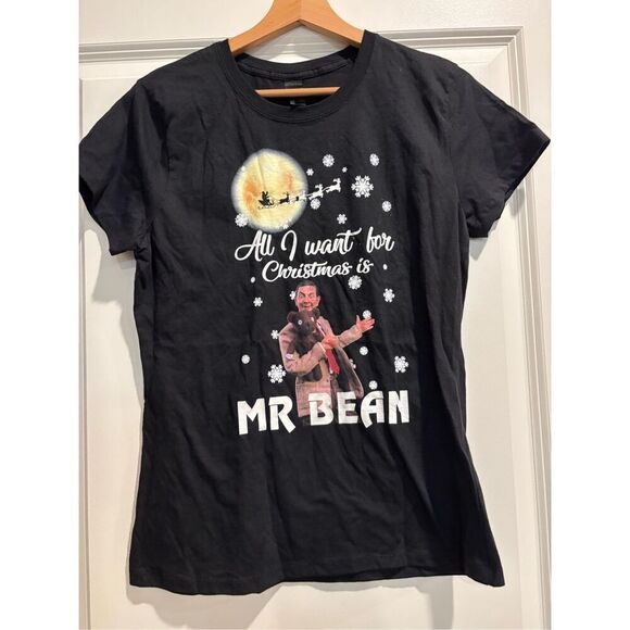 Mr Bean Christmas Women's T-shirt size Medium - Picture 1 of 2